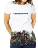 Camisa baby look feminina Transformers