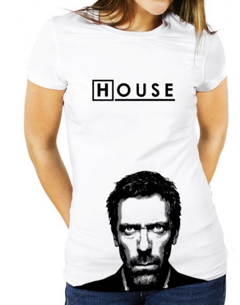 Camisa baby look feminina Dr. House